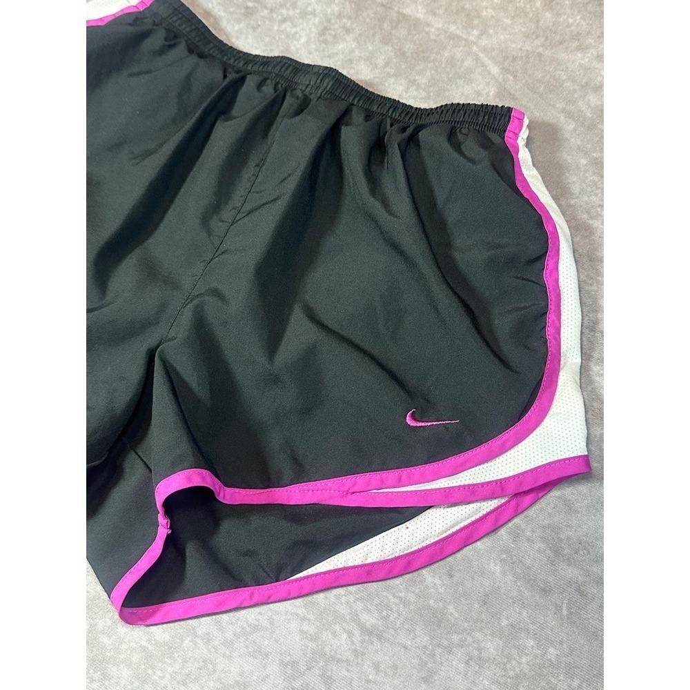 Nike Tempo Running Shorts Womens Medium Black Pink White Athletic Gym Workout - Picture 2 of 8